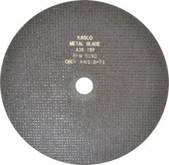 Made in USA - 12" 36 Grit Aluminum Oxide Cutoff Wheel - 3/32" Thick, 1-1/4" Arbor, 5,095 Max RPM, Use with Chop Saws - Exact Tooling