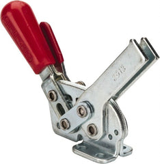 De-Sta-Co - 295 Lb Holding Capacity, Horizontal Handle, Manual Hold Down Toggle Clamp - 58° Handle Movement, 71° Bar Opening, U-Bar, Flanged Base, Electro-Plated Zinc, Carbon Steel - Exact Tooling