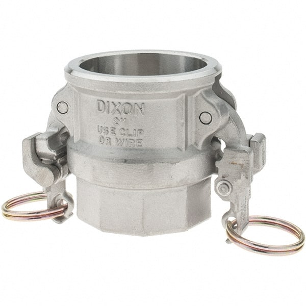 Dixon Valve & Coupling - 2" Stainless Steel Cam & Groove Suction & Discharge Hose Female Coupler Female NPT Thread - Part D, 2" EZ Boss-Lock Thread, 250 Max psi - Exact Tooling