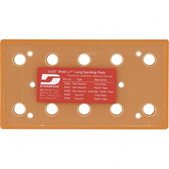 Dynabrade - 177.8 x 93.13mm Rectangular Adhesive/PSA Backing Pad - Screw Attachment, Vacuum Pad with Channel, 3/8" Thick, Medium Density - Exact Tooling