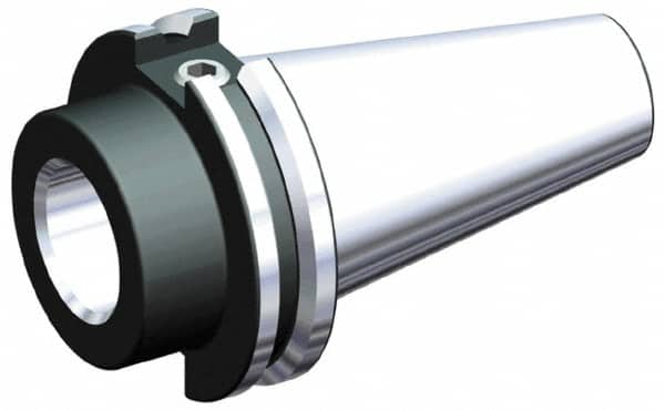 Kennametal - CAT40 Taper, 1" Inside Hole Diam, 1.38" Projection, Whistle Notch Adapter - Through Coolant - Exact Tooling
