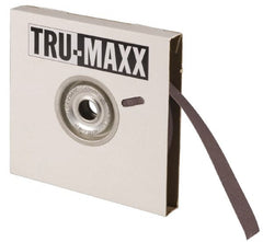 Tru-Maxx - 1" x 50 Yd 400 Grit Aluminum Oxide Cloth Roll - Super Fine Grade, J Weighted Backing - Exact Tooling