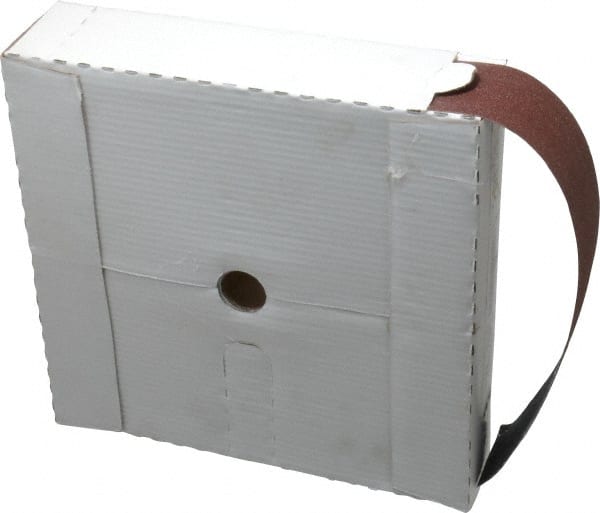 Tru-Maxx - 2" x 50 Yd 100 Grit Aluminum Oxide Cloth Roll - Fine Grade, J Weighted Backing - Exact Tooling