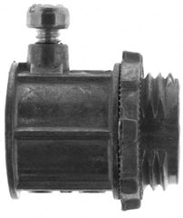Thomas & Betts - 4" Trade, Die Cast Zinc Set Screw Straight EMT Conduit Connector - Noninsulated - Exact Tooling