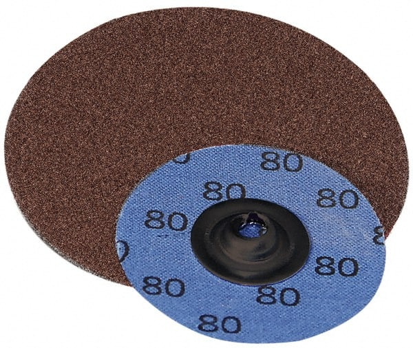 Superior Abrasives - 1-1/2" Disc Diam, 120 Grit, Aluminum Oxide Quick Change Disc - Type S Attaching System, Coated, Fine Grade - Exact Tooling