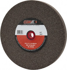 Camel Grinding Wheels - 36 Grit Aluminum Oxide Bench & Pedestal Grinding Wheel - 10" Diam x 1-1/4" Hole x 1" Thick, 2483 Max RPM, O Hardness, Very Coarse Grade , Vitrified Bond - Exact Tooling