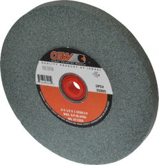 Camel Grinding Wheels - 60 Grit Silicon Carbide Bench & Pedestal Grinding Wheel - 6" Diam x 1" Hole x 1/2" Thick, 4456 Max RPM, I Hardness, Medium Grade , Vitrified Bond - Exact Tooling