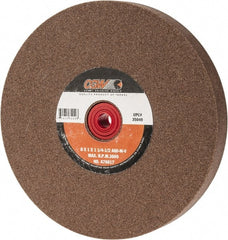 Camel Grinding Wheels - 60 Grit Aluminum Oxide Bench & Pedestal Grinding Wheel - 8" Diam x 1-1/4" Hole x 1" Thick, 3600 Max RPM, M Hardness, Medium Grade , Vitrified Bond - Exact Tooling