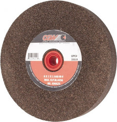 Camel Grinding Wheels - 46 Grit Aluminum Oxide Bench & Pedestal Grinding Wheel - 6" Diam x 1" Hole x 1" Thick, 4456 Max RPM, M Hardness, Coarse Grade , Vitrified Bond - Exact Tooling