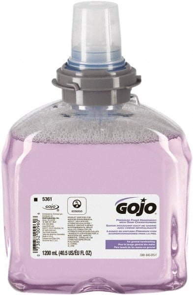 GOJO - 1,200 mL Dispenser Refill Foam Hand Cleaner - General Duty, Purple, Cranberry Scent - Exact Tooling