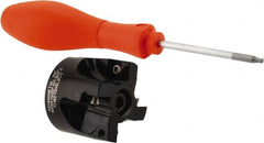 Kennametal - 4 Inserts, 1-1/2" Cut Diam, 1/2" Arbor Diam, 0.258" Max Depth of Cut, Indexable Square-Shoulder Face Mill - 0/90° Lead Angle, 1-1/4" High, SPCT 3125.. Insert Compatibility, Series KSSM - Exact Tooling