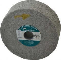 3M - 6" Diam, 2" Face Width, 1" Center Hole, Medium Grade, Aluminum Oxide Deburring Wheel - Convolute, Hard Density 8 Grade, 6,000 RPM - Exact Tooling