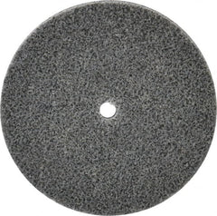 3M - 3" Diam, 1/4" Face Width, 1/4" Center Hole, Medium Grade, Aluminum Oxide Deburring Wheel - Unitized, Soft Density 2 Grade, 12,100 RPM - Exact Tooling