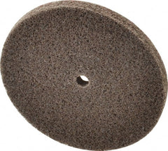 3M - 3" Diam, 1/4" Center Hole, Medium Grade, Aluminum Oxide Deburring Wheel - Unitized, Density 6 Hard, 18,100 RPM - Exact Tooling