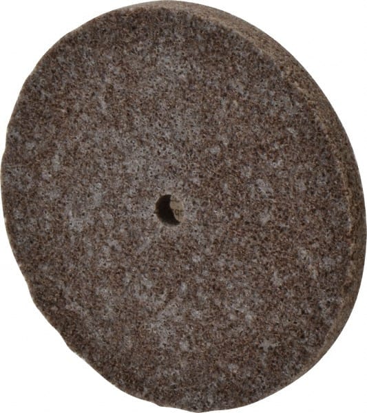 3M - 3" Diam, 1/4" Face Width, 1/4" Center Hole, Medium Grade, Aluminum Oxide Deburring Wheel - Unitized, Hard Density 8 Grade, 18,100 RPM - Exact Tooling