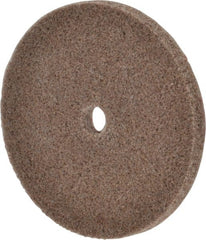 3M - 3" Diam, 1/4" Face Width, 3/8" Center Hole, Medium Grade, Aluminum Oxide Deburring Wheel - Unitized, Hard Density 6 Grade, 18,100 RPM - Exact Tooling