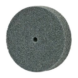3M - 3" Diam, 3/4" Face Width, 1/4" Center Hole, Fine Grade, Silicon Carbide Deburring Wheel - Unitized, Soft Density 2 Grade, 10,000 RPM - Exact Tooling