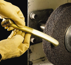 3M - 12" Diam, 4" Face Width, 5" Center Hole, Fine Grade, Silicon Carbide Deburring Wheel - Convolute, Hard Density 7 Grade, 3,000 RPM - Exact Tooling