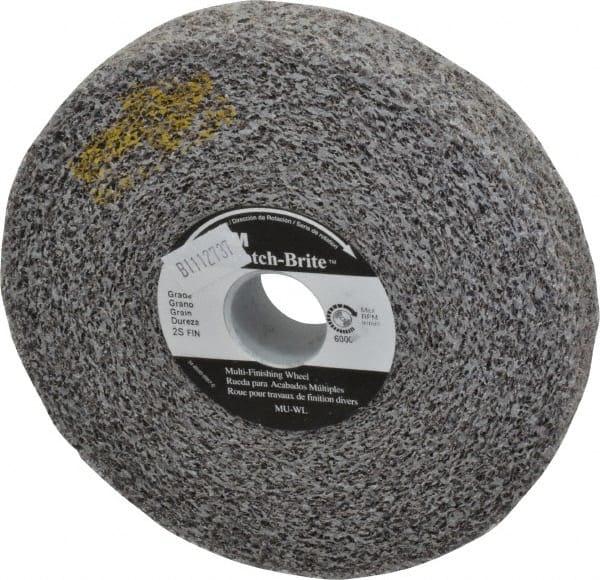 3M - 6" Diam, 1" Face Width, 1" Center Hole, Fine Grade, Silicon Carbide Deburring Wheel - Convolute, Soft Density 2 Grade, 6,000 RPM - Exact Tooling