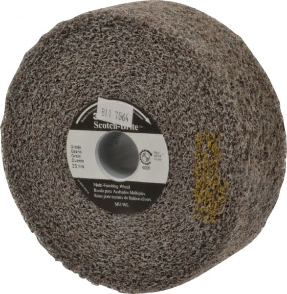 3M - 6" Diam, 2" Face Width, 1" Center Hole, Fine Grade, Silicon Carbide Deburring Wheel - Convolute, Soft Density 2 Grade, 6,000 RPM - Exact Tooling