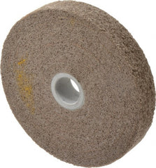 3M - 6" Diam, 1" Face Width, 1" Center Hole, Very Fine Grade, Aluminum Oxide Deburring Wheel - Convolute, Hard Density 7 Grade, 6,000 RPM - Exact Tooling