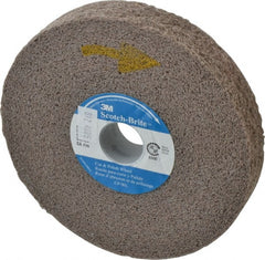 3M - 6" Diam, 1" Face Width, 1" Center Hole, Fine Grade, Aluminum Oxide Deburring Wheel - Convolute, Medium Density 5 Grade, 6,000 RPM - Exact Tooling