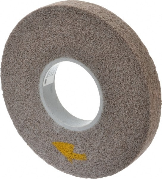 3M - 8" Diam, 1" Face Width, 3" Center Hole, Fine Grade, Aluminum Oxide Deburring Wheel - Convolute, Medium Density 5 Grade, 4,500 RPM - Exact Tooling