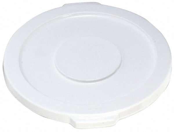 Rubbermaid - Round Lid for Use with 10 Gal Round Trash Cans - White, Polyethylene, For 2632 Brute Trash Cans - Exact Tooling