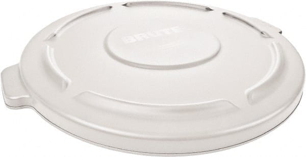 Rubbermaid - Round Lid for Use with 20 Gal Round Trash Cans - White, Polyethylene, For Brute Trash Cans - Exact Tooling