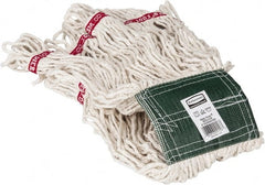 Rubbermaid - 5" Green Head Band, Medium Blended Fiber Loop End Mop Head - 4 Ply, Use for General Purpose - Exact Tooling