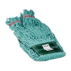 Rubbermaid - 5" Green Head Band, Medium Blended Fiber Loop End Mop Head - 4 Ply, Use for General Purpose - Exact Tooling
