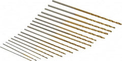 Interstate - 118° Point, TiN Finish, High Speed Steel Jobber Length Drill Bit Set - Exact Tooling