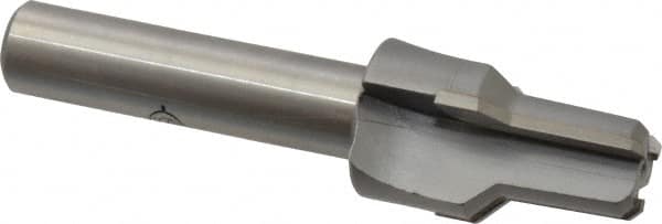 Scientific Cutting Tools - 0.586" Diam, 0.543" Small End Diam, 1/2" Straight Shank, 1-7/16" Flute, Taper Pipe Reamer - Exact Tooling