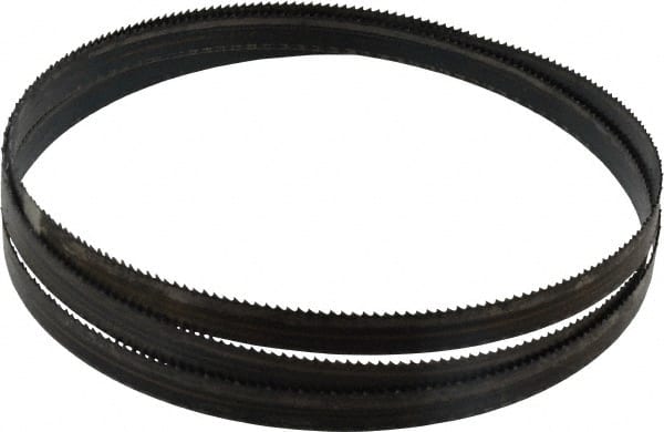 Disston - 10 TPI, 5' 4-1/2" Long x 1/2" Wide x 0.025" Thick, Welded Band Saw Blade - Carbon Steel, Toothed Edge, Raker Tooth Set, Hard Back, Contour Cutting - Exact Tooling