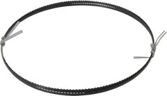 Disston - 6 TPI, 7' 9-1/2" Long x 1/4" Wide x 0.025" Thick, Welded Band Saw Blade - Carbon Steel, Toothed Edge, Raker Tooth Set, Hard Back, Contour Cutting - Exact Tooling