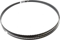 Disston - 4 TPI, 7' 9-1/2" Long x 3/8" Wide x 0.025" Thick, Welded Band Saw Blade - Carbon Steel, Toothed Edge, Raker Tooth Set, Hard Back, Contour Cutting - Exact Tooling