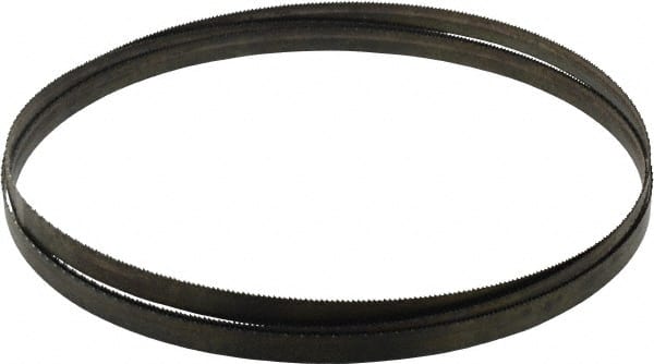 Disston - 14 TPI, 7' 9-1/2" Long x 1/2" Wide x 0.025" Thick, Welded Band Saw Blade - Carbon Steel, Toothed Edge, Raker Tooth Set, Hard Back, Contour Cutting - Exact Tooling