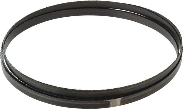 Disston - 18 TPI, 12' 6" Long x 1/2" Wide x 0.025" Thick, Welded Band Saw Blade - Carbon Steel, Toothed Edge, Raker Tooth Set, Hard Back, Contour Cutting - Exact Tooling