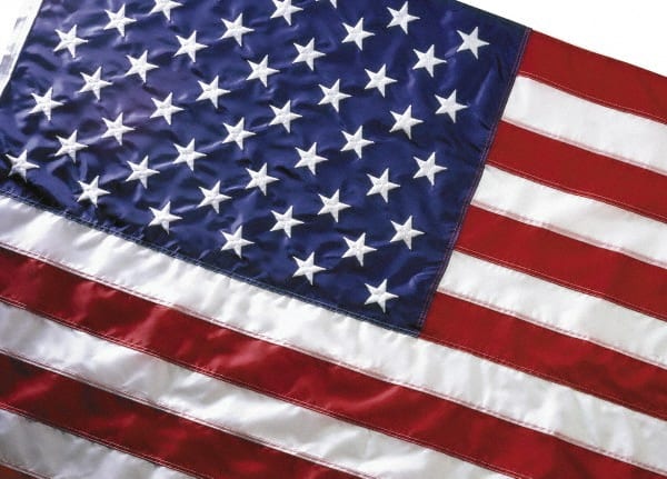 Valley Forge Flag Co - 6 Ft. Wide x 4 Ft. High, American Flag - Outdoor, Polyester, Red, White and Blue, Pole Mounted, Includes Brass Grommets - Exact Tooling