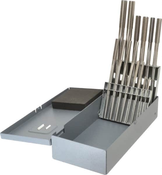 Alvord Polk - 0.123" to 0.4995", Chucking Reamer Set - Straight Flute, Right Hand Cut, 14 Pieces - Exact Tooling