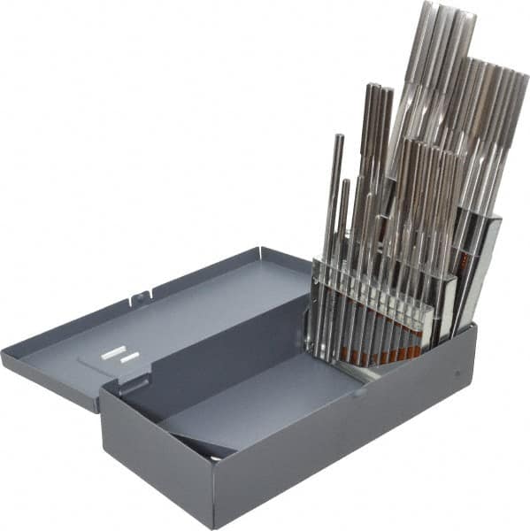 Alvord Polk - 1mm to 13mm, Chucking Reamer Set - Straight Flute, Right Hand Cut, 25 Pieces - Exact Tooling