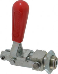 De-Sta-Co - 299 Lb Load Capacity, Threaded Base, Carbon Steel, Standard Straight Line Action Clamp - 0.44" Plunger Diam, Straight Handle - Exact Tooling