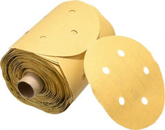 3M - 5" Diam, 150 Grit FEPA, Aluminum Oxide Adhesive PSA Disc - Very Fine Grade, Gold, A Weighted Backing, Flexible, Use with Random Orbital Sanders - Exact Tooling