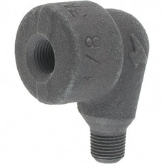 Made in USA - Size 1/8", Class 3,000, Forged Carbon Steel Black Pipe 90° Street Elbow - 3,000 psi, Threaded End Connection - Exact Tooling
