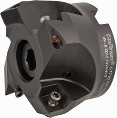Kennametal - 2-1/2" Cut Diam, 0.098" Max Depth, 1" Arbor Hole, 4 Inserts, XD 12 Insert Style, Indexable Copy Face Mill - C7792VXD12-A2.50Z04R Cutter Style, 1.574" High, Through Coolant, Series 7792 - Exact Tooling