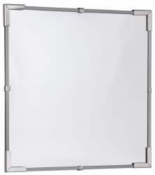 PRO-SAFE - Indoor Rectangular Flat Safety, Traffic & Inspection Mirrors - Acrylic Lens, Hardboard Backing, 12" High - Exact Tooling