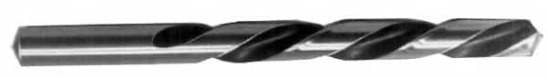 Chicago-Latrobe - #5 118° High Speed Steel Jobber Drill - Bright Finish, Left Hand Cut, Spiral Flute, Straight Shank, 3-3/4" OAL, Standard Point - Exact Tooling