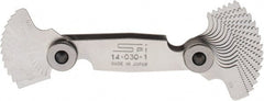 SPI - 28 Leaf, 1/4 to 2.5mm Pitch Range, Steel Screw Pitch Gage - 60° Thread Angle - Exact Tooling