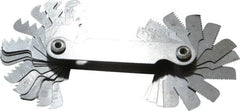 SPI - 30 Leaf, 4 to 42 TPI Range, Steel Screw Pitch Gage - 60° Thread Angle - Exact Tooling