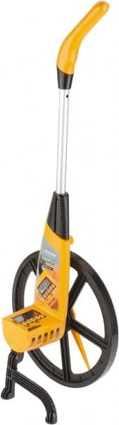 Trumeter - 100,000' Counter Limit, 40-1/4" OAL, Measuring Wheel - 0.1" Accuracy per 100", Measures in Ft/In, Meters/cm & Yards/Tenths - Exact Tooling